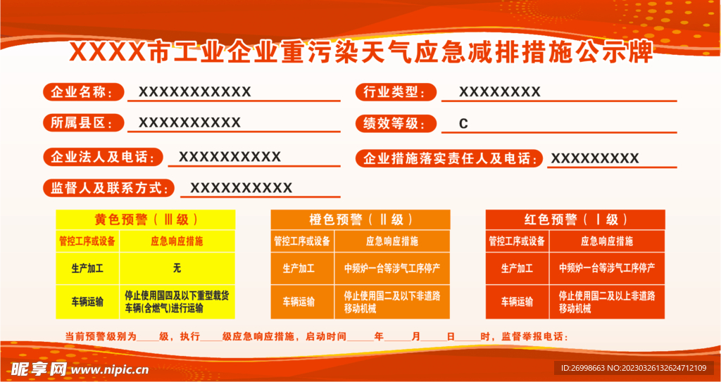 工业企业重污染天气应急减排措施