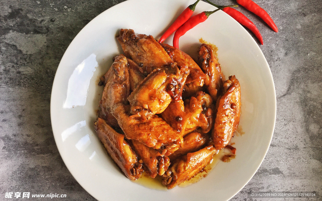 可乐鸡翅摄影素材