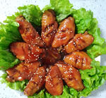 美味可乐鸡翅摄影素材