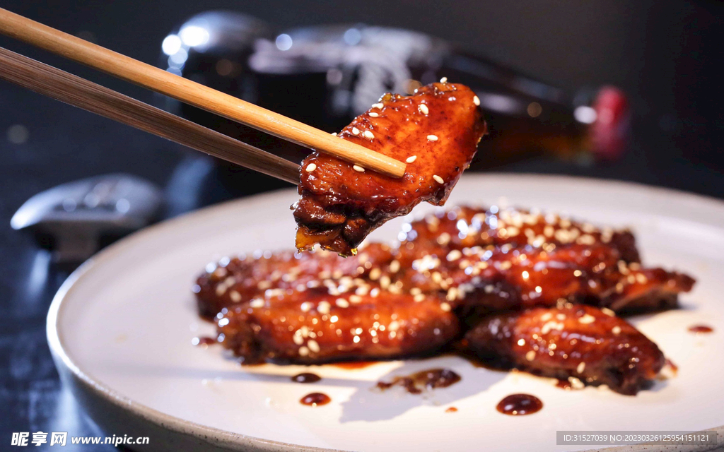 可乐鸡翅高清特写