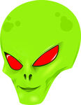 绿色外星人头