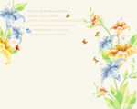 墙画 花