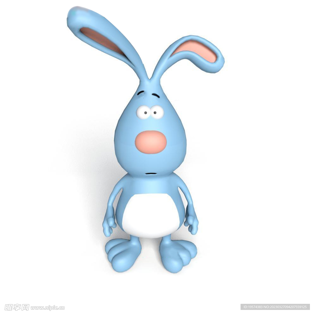 C4D模型可爱卡通兔子
