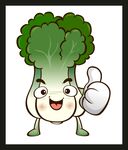 手绘卡通白菜 