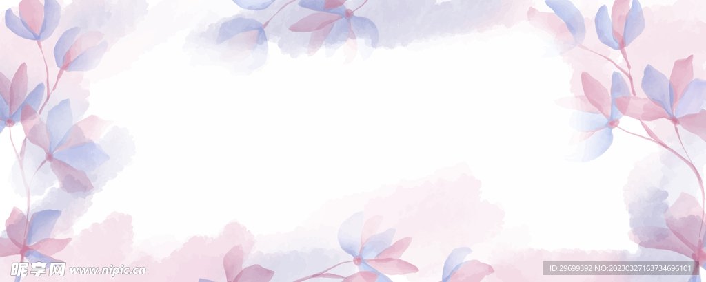 水彩花卉背景