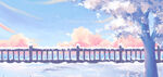 下雪树