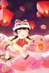 元宵节女孩