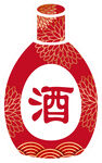 红色酒瓶异型吊旗