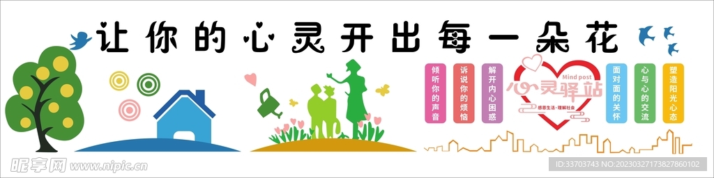 心理咨询室文化墙