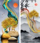 黑金水墨挂画