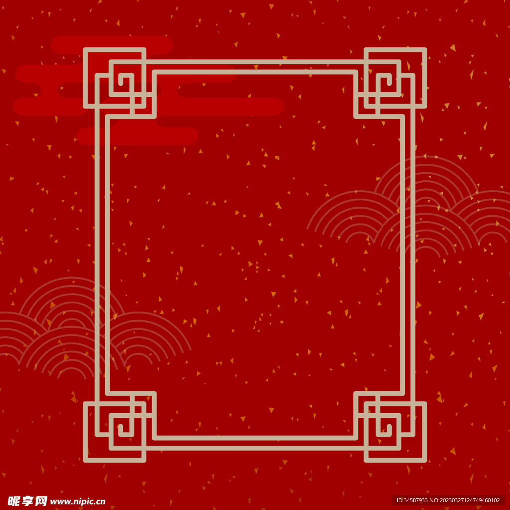 中国传统花边矢量图案