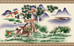 水墨国风电视背景墙