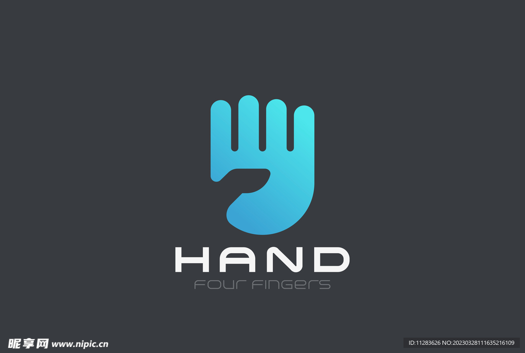 科技手掌logo
