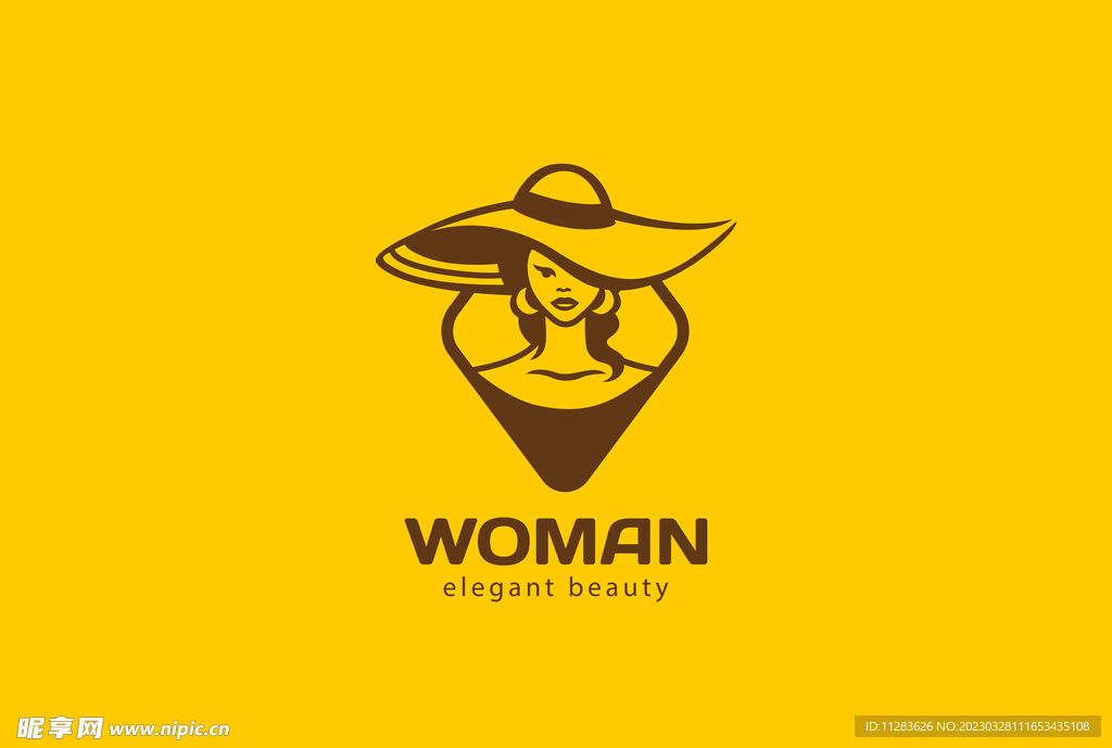 女性剪影logo