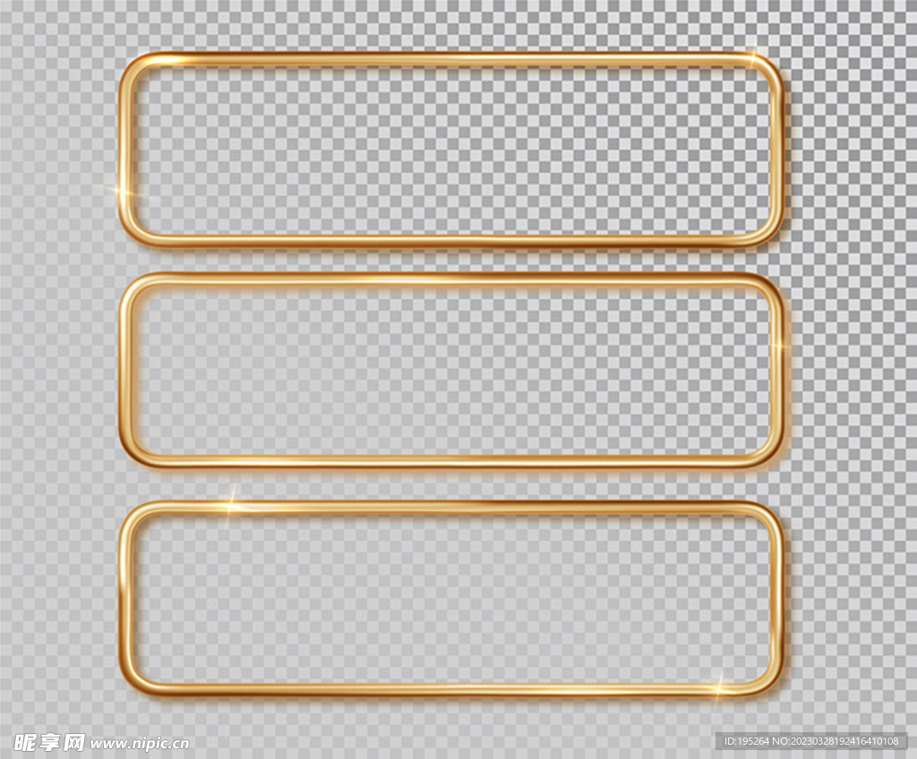 金属金边框AI矢量图