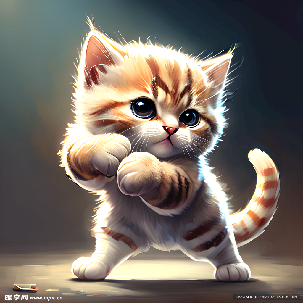 拳击猫插画