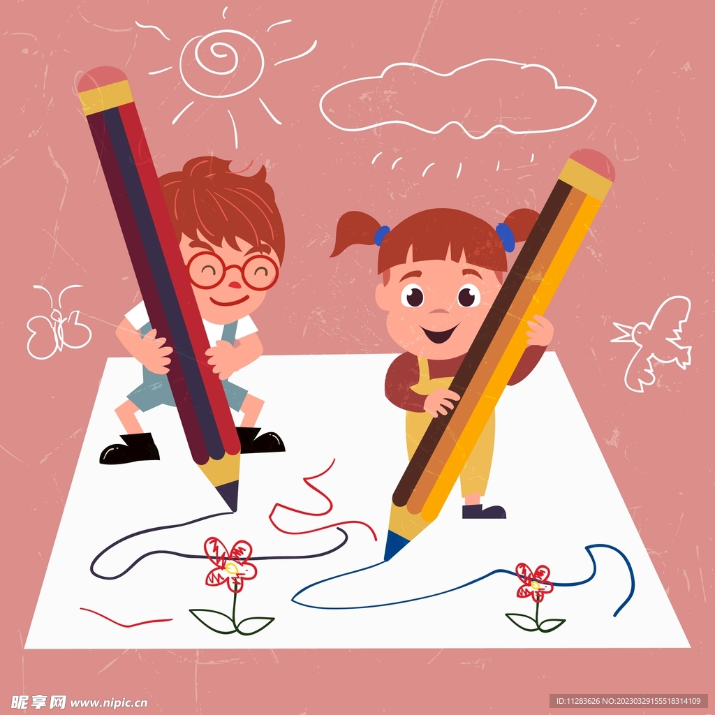 卡通小学生