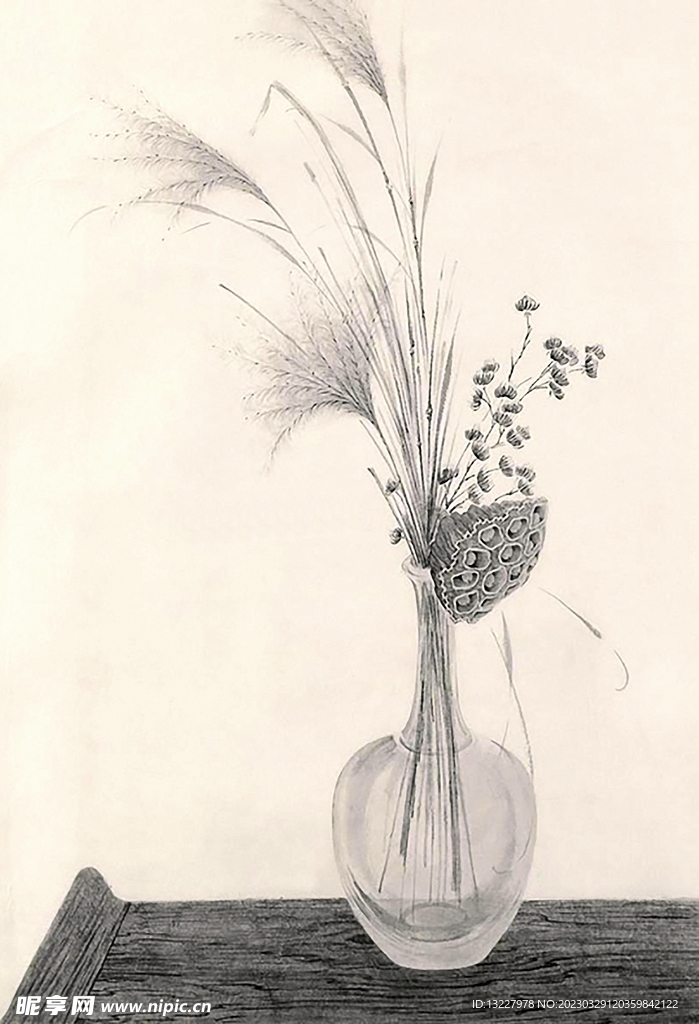 简约中式花草