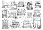 线形图 建筑房屋