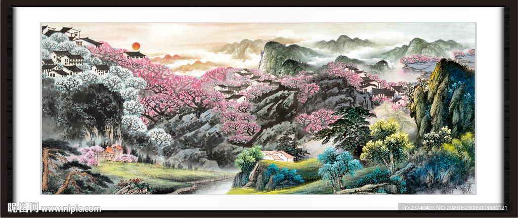 山水瀑布 