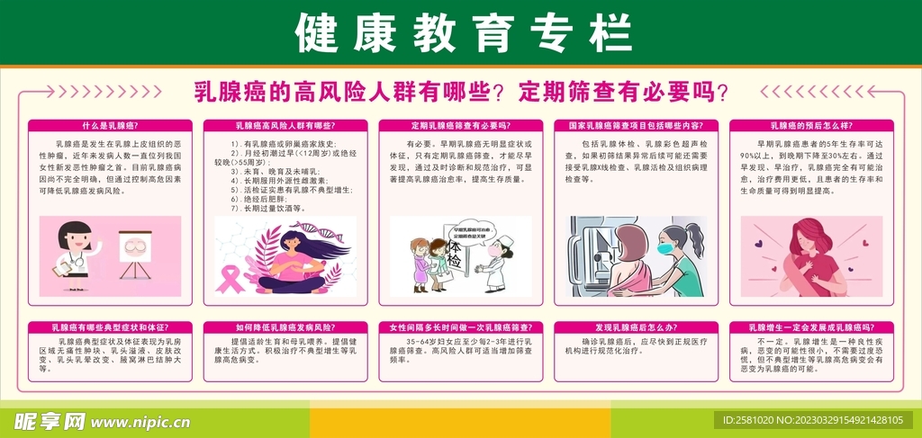 定期筛查乳腺癌
