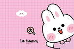 粉兔子 鼠标垫