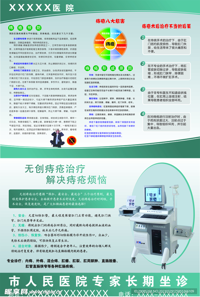 痔疮手术类宣传海报