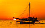 唯美海边夕阳