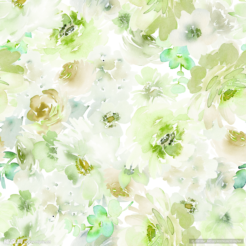 水彩花