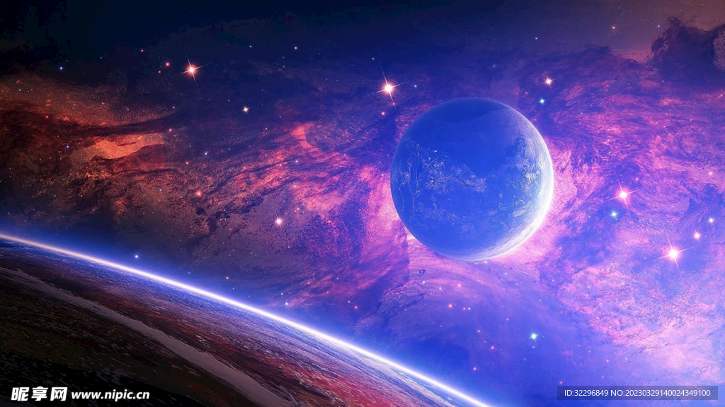 太空炫彩背景素材