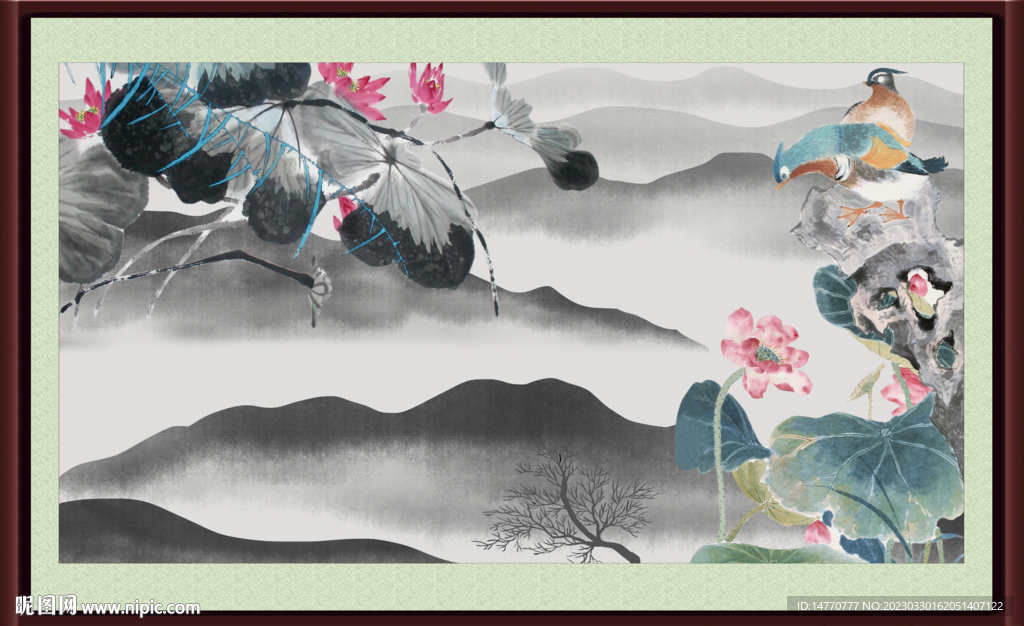 荷花图 