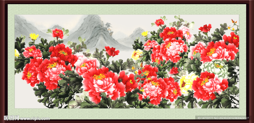 国画牡丹