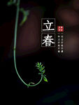 简约立春海报