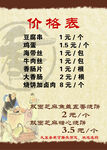 价格表 芝麻 烧饼   