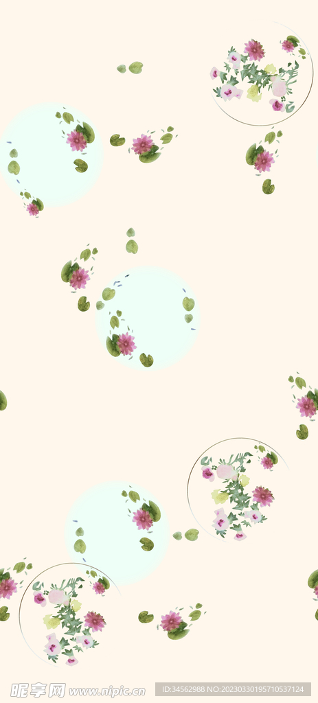 水彩花 