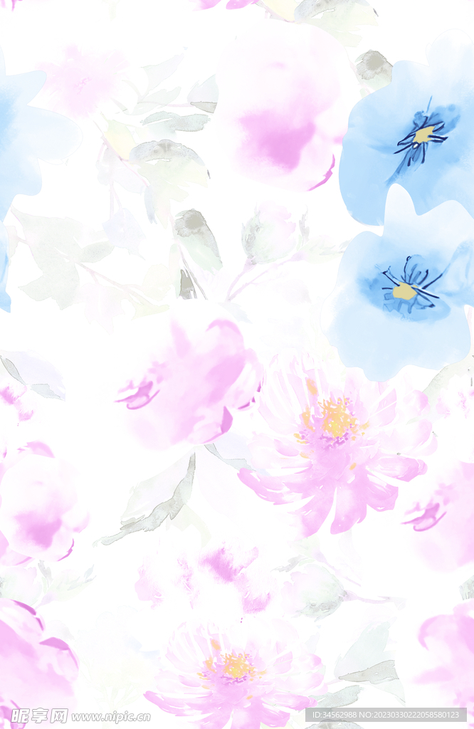 水彩花