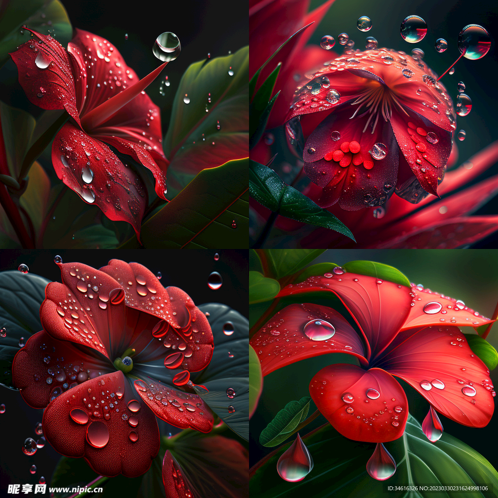 鲜艳的红色的花
