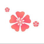 鲜花樱花桃花矢量风格免抠图