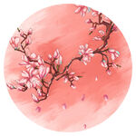 花开玉兰手绘工笔画