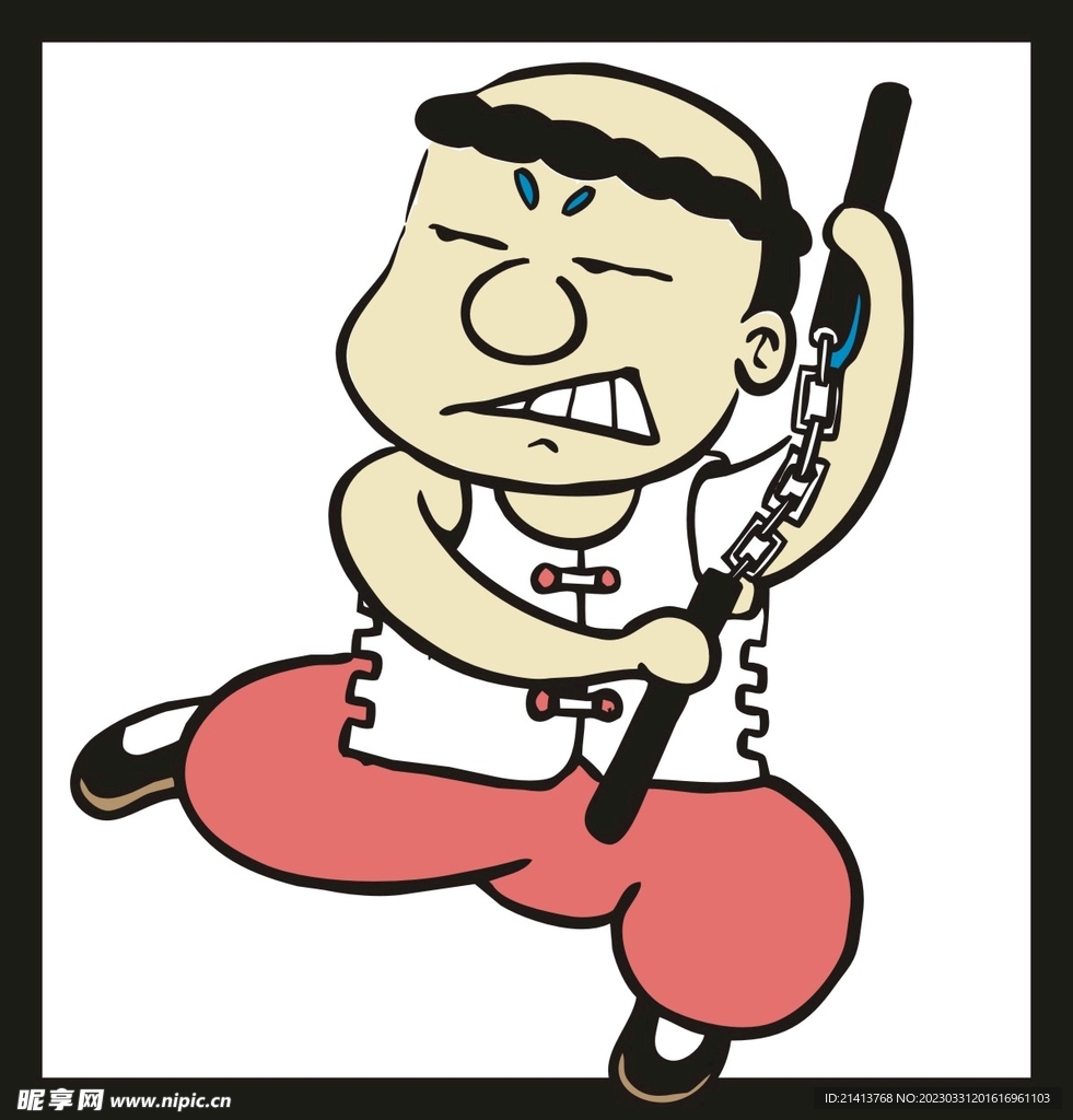 手绘男人男孩