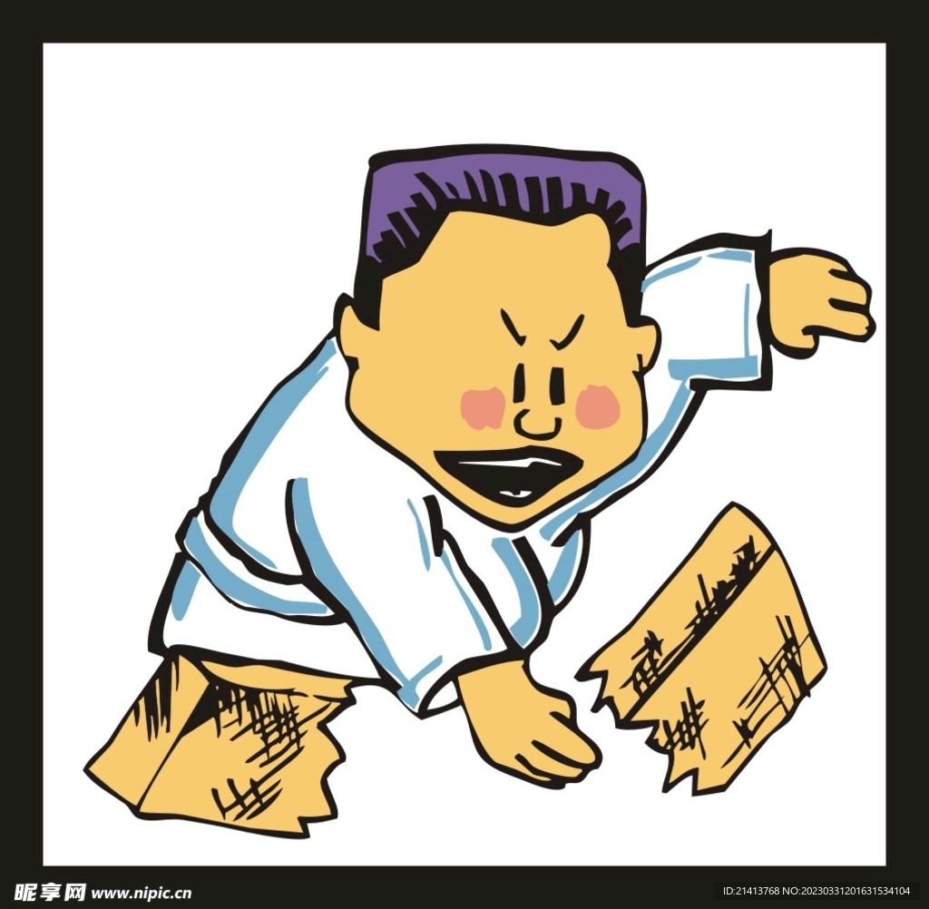 手绘男人男孩