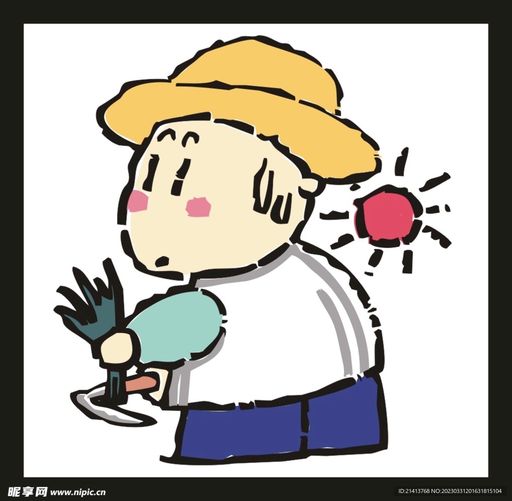 手绘男人男孩