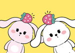 草莓两个兔