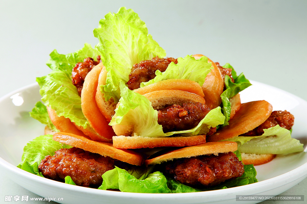 蒜香肉夹饼