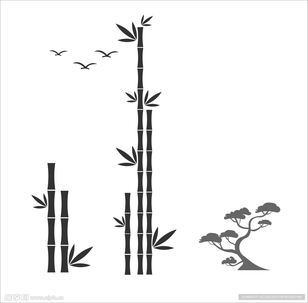 竹子古典 国画 