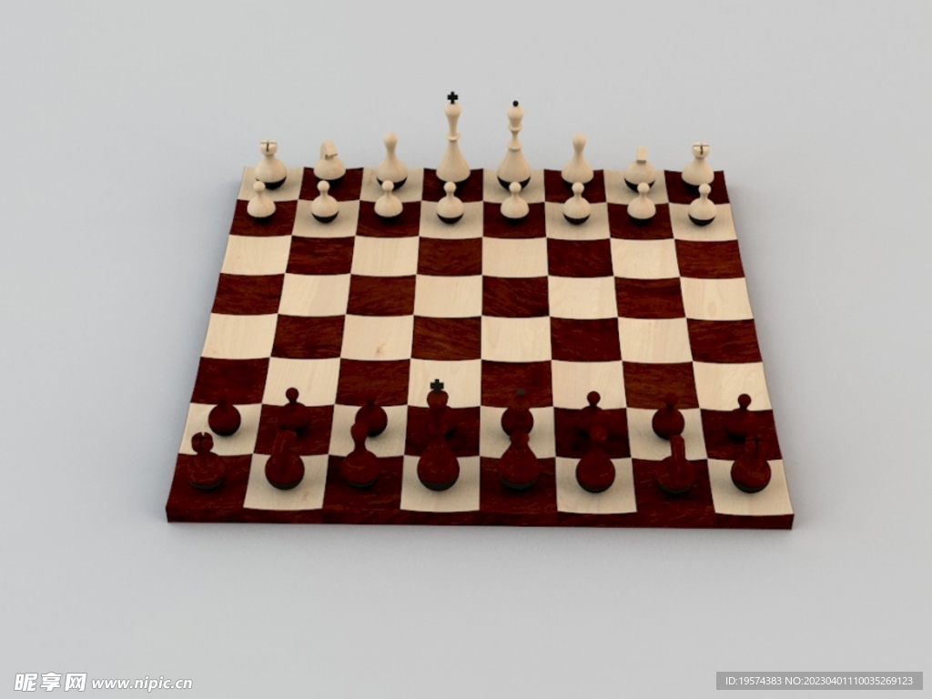 C4D模型象棋