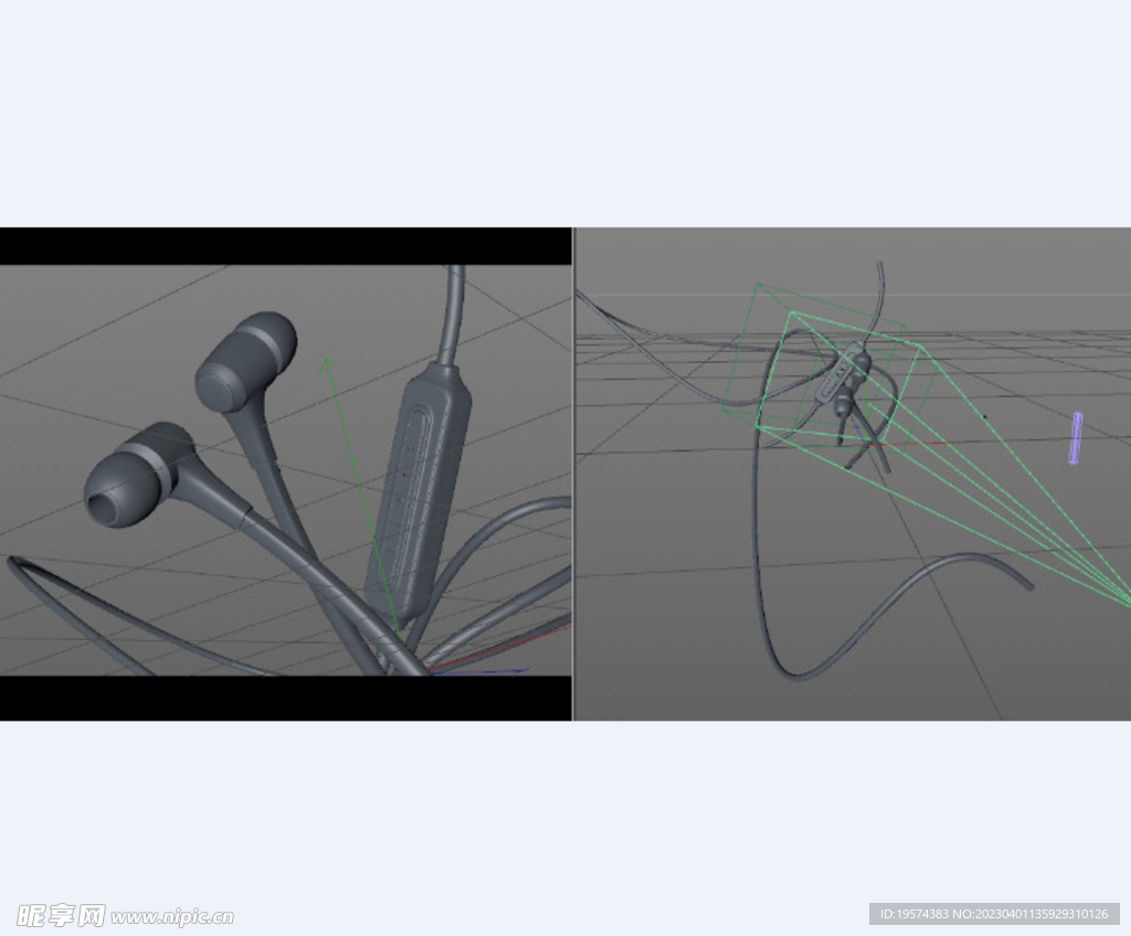 C4D模型耳机