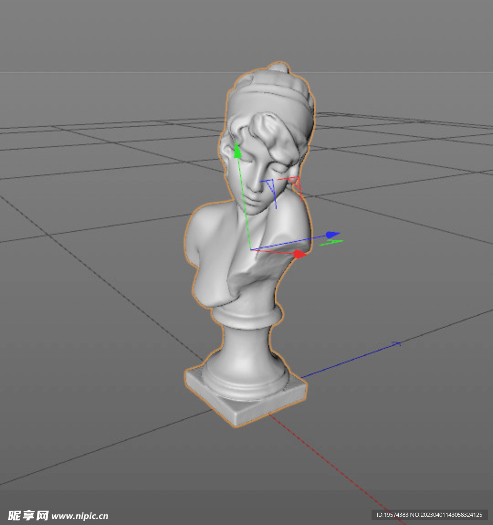 C4D模型 雕塑 