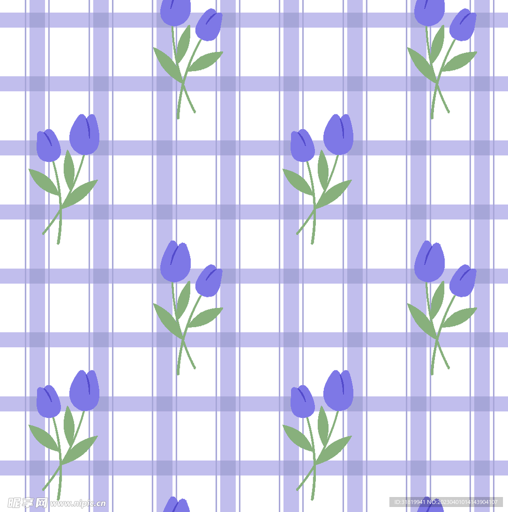 格子花