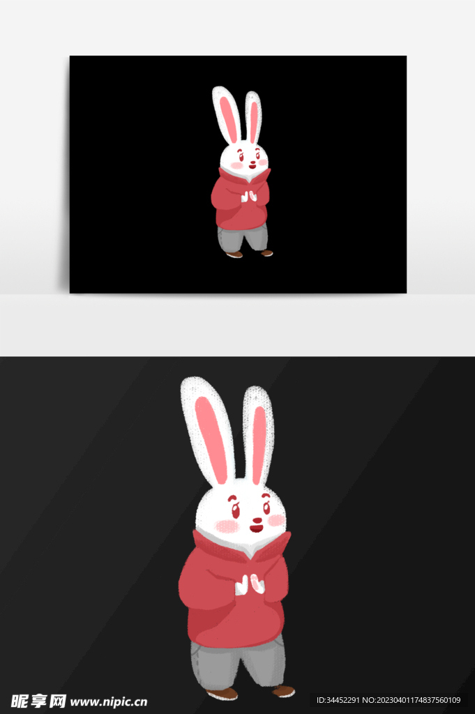 手绘兔子 